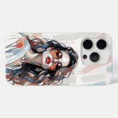 AMITA | Soft Pastel Art Woman Phone Cases Case-Mate iPhoneケース (裏面 (横))