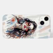 AMITA | Soft Pastel Art Woman Phone Cases Case-Mate iPhoneケース (裏面 (横))