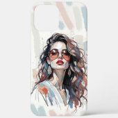 AMITA | Soft Pastel Art Woman Phone Cases Case-Mate iPhoneケース (裏面)