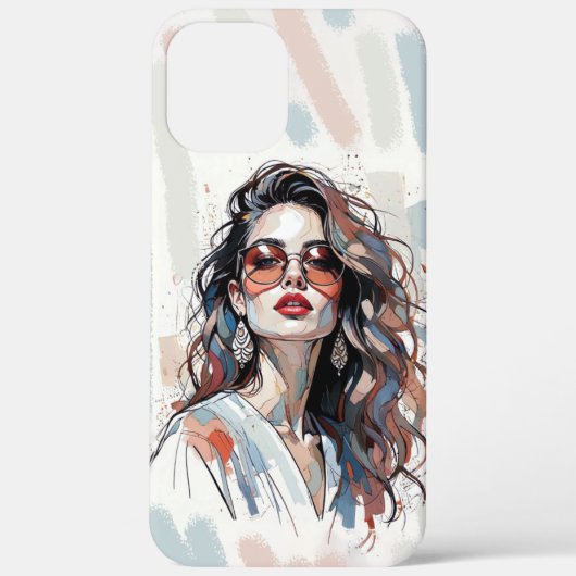 AMITA | Soft Pastel Art Woman Phone Cases Case-Mate iPhoneケース (裏面)