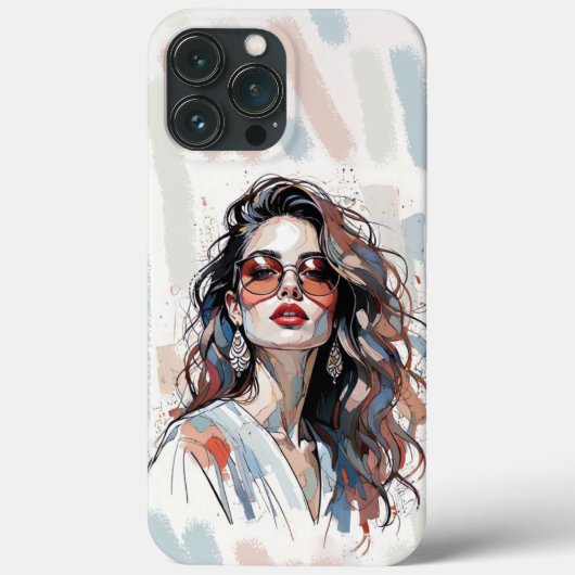 AMITA | Soft Pastel Art Woman Phone Cases Case-Mate iPhoneケース (裏面)