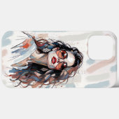 AMITA | Soft Pastel Art Woman Phone Cases Case-Mate iPhoneケース (裏面 (横))
