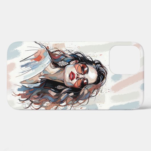 AMITA | Soft Pastel Art Woman Phone Cases Case-Mate iPhoneケース (裏面 (横))