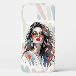 AMITA | Soft Pastel Art Woman Phone Cases iPhone 12 Proケース
