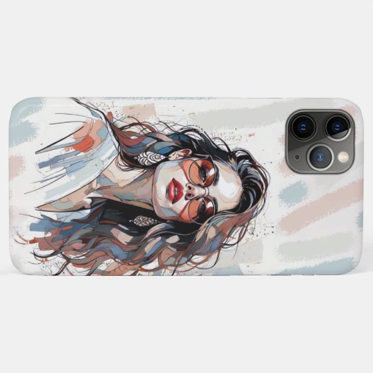 AMITA | Soft Pastel Art Woman Phone Cases Case-Mate iPhoneケース (裏面(横))