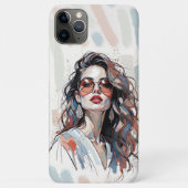 AMITA | Soft Pastel Art Woman Phone Cases Case-Mate iPhoneケース (裏面)