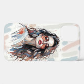 AMITA | Soft Pastel Art Woman Phone Cases Case-Mate iPhoneケース (裏面 (横))
