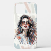 AMITA | Soft Pastel Art Woman Phone Cases Case-Mate iPhoneケース (裏面)