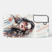 AMITA | Soft Pastel Art Woman Phone Cases Samsung Galaxyケース (裏面横)