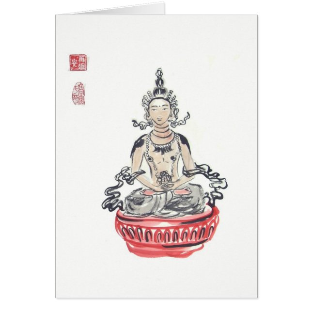 Amitayus仏の芸術の空白のなカード (正面)