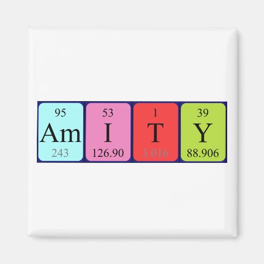 Amity周期テーブル名磁石 マグネット (正面)