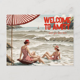 Amity (編集可能)海辺へようこそ シーズンポストカード