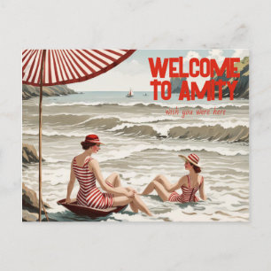 Amity （編集可能）海辺へようこそ シーズンポストカード