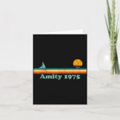 Amity 1975 Retro Sailboat And Sunset Design Idea  カード (正面)