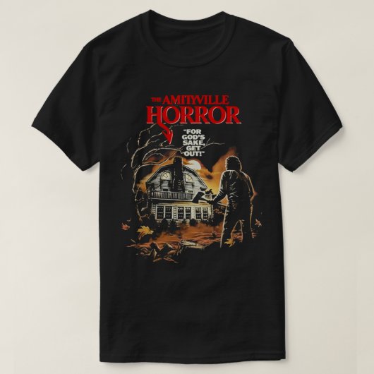 amityvilleホラークラシック映画 tシャツ (デザイン正面)