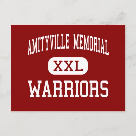 Amityville Memorial – 戦士 – 高 – アミティビル ポストカード (正面)