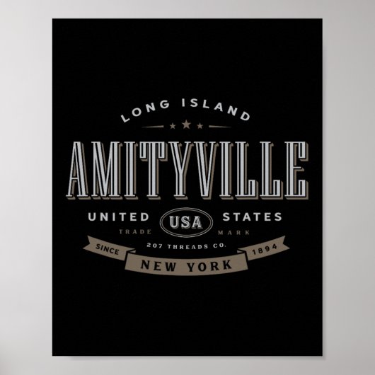 Amityville Ny New York Vacation Souvenir ポスター (正面)