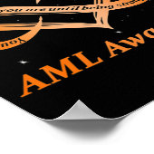 AML Warrior I'm 素晴らし Acute Myeloid Leukemia Awaren ポスター (角)