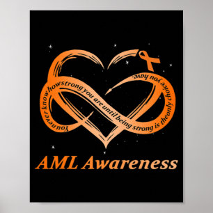 AML Warrior I'm 素晴らし Acute Myeloid Leukemia Awaren ポスター