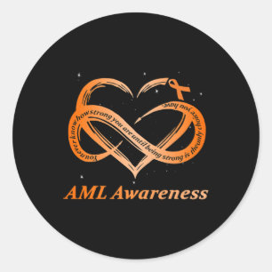 AML Warrior I'm 素晴らし Acute Myeloid Leukemia Awaren ラウンドシール