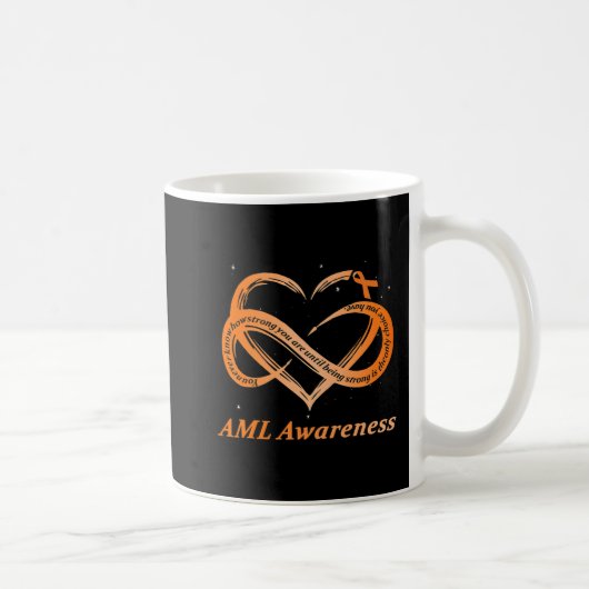 AML Warrior I'm Fine Acute Myeloid Leukemia Awaren コーヒーマグカップ (右)