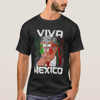 AMLO Viva Mexico Dia De Indeendencia Camiseta Gif Tシャツ