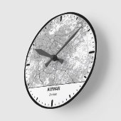 Amman Clock City Line Art ラウンド壁時計 (傾斜)