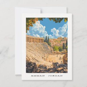 Amman Jordan旅行はがき ポストカード