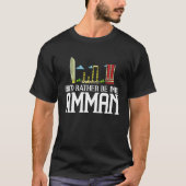 Amman Jordan City Skyline Map Travel Tシャツ (正面)