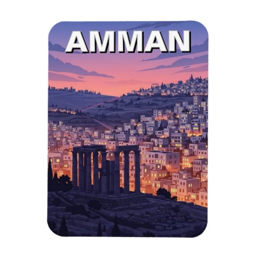Amman Jordan Travel マグネット (縦)