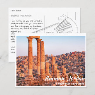 Amman Jordan with Citadelはがき ポストカード