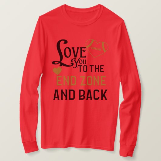 AMMOアパレルUSAエンドゾーンであなたを愛する Tシャツ (デザイン正面)