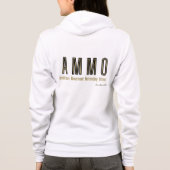 Ammo Apparel USAアクロニムIIウーマンフード付きスウェットシャツ パーカ (裏面)