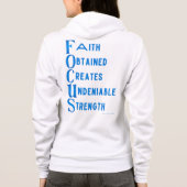 Ammo Apparel USAフォーカスアクロニムウーマンズジップフード付きスウェットシャツ パーカ (裏面)