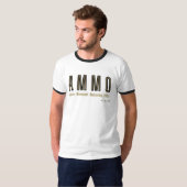 Ammo Apparel USA頭字語メンズリンガー Tシャツ (正面フル)