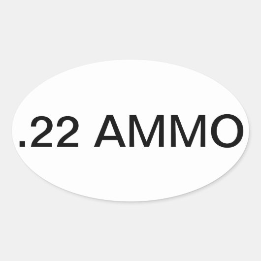 Ammo Canラベルのシール 楕円形シール (正面)