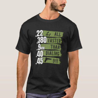 Ammo I 22 380 9mm 40 45すべて91ダイヤルより高速 Tシャツ