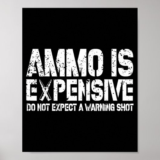 Ammo Is Expensive Do Not Expect A Warning Shot Usa ポスター (正面)
