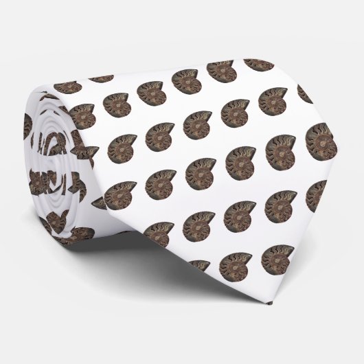 Ammonite Fossil Photo Tiled ネクタイ (ロール)