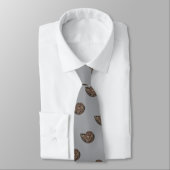 Ammonite Fossil Photo Tiled On Gray Neck Tie ネクタイ (タイ)