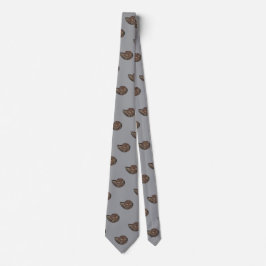 Ammonite Fossil Photo Tiled On Gray Neck Tie ネクタイ