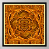 Ammonite II gemstone fractal art poster ポスター (正面)