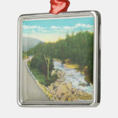 Ammonoosucの眺めは滝を下げます メタルオーナメント (左)