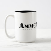 AmmoSeekのロゴのコーヒー・マグだけ ツートーンマグカップ (左)