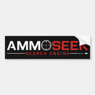 AmmoSeekのロゴのバンパーステッカー-黒2019年 バンパーステッカー