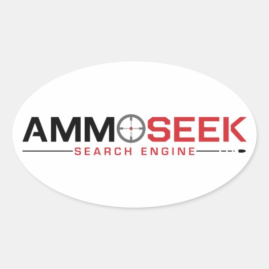 AmmoSeekロゴ楕円ステッカー2019 楕円形シール (正面)