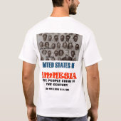 AMNESIAの統一された州WメンズベーシックTシャツ Tシャツ (裏面)