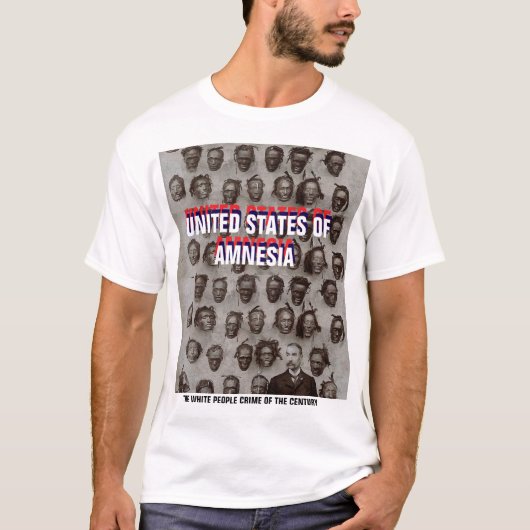 AMNESIA統一されたメンズベーシックTシャツの州 Tシャツ (正面)