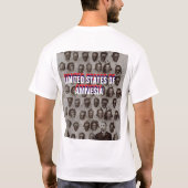 AMNESIA統一されたメンズベーシックTシャツの州 Tシャツ (裏面)
