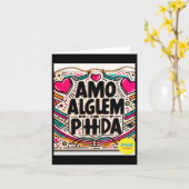 Amo AlguEm Com Phda私はAdhdスティックを持つ人を愛する カード (黄色い花)